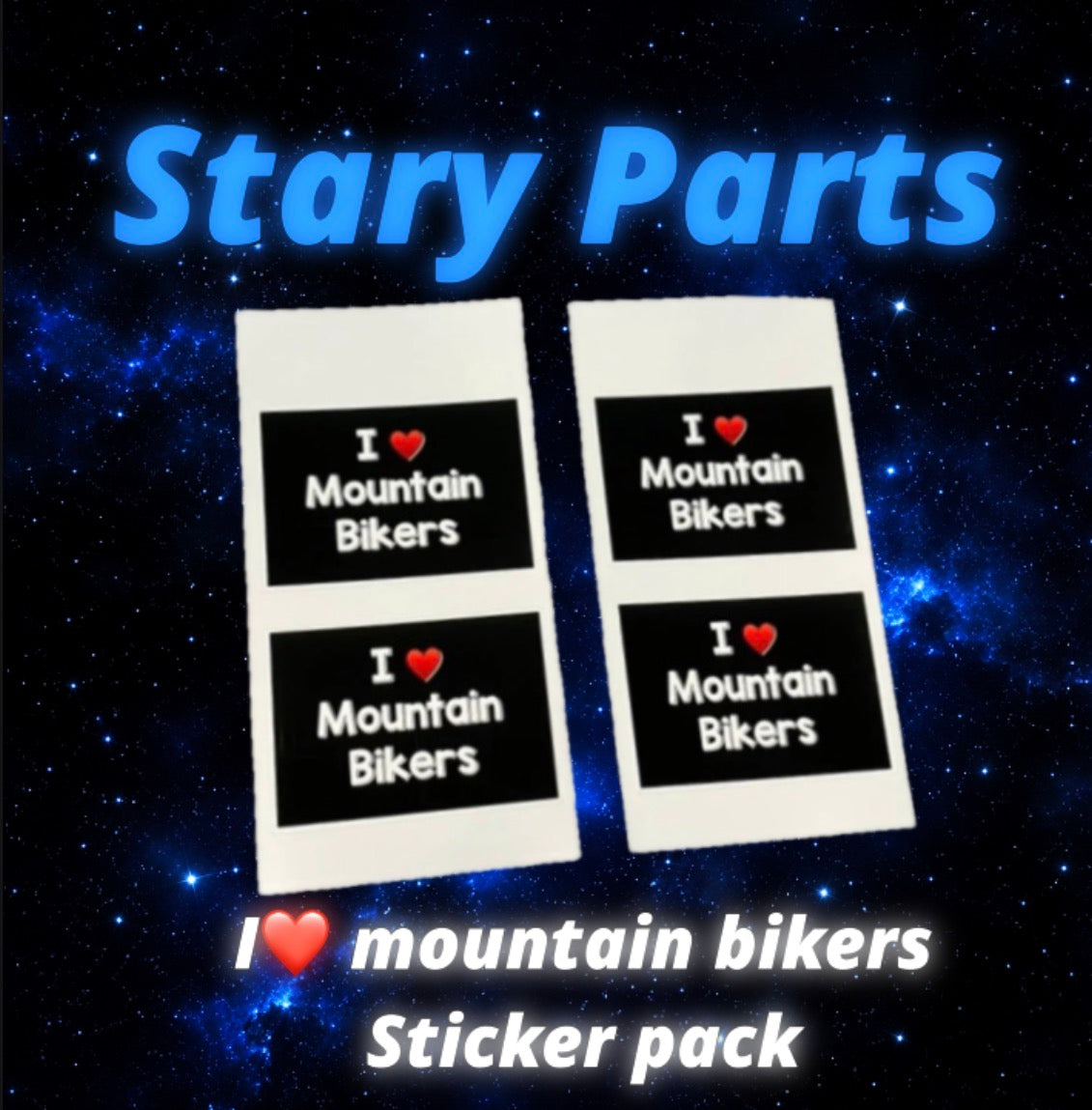 I ❤️ mountain bikers sticker pack